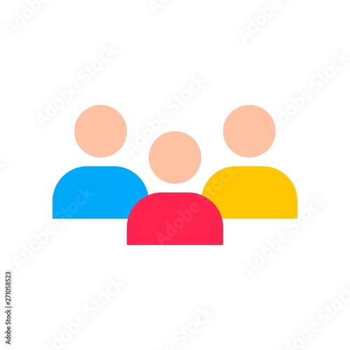 User group vector, Digital marketing flat style icon