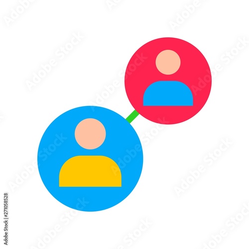 User connection vector, Digital marketing flat style icon