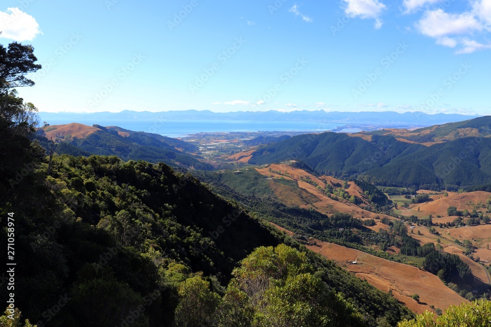 Breathtaking views from Takaka, Hills Walkway, Golden Bay, New Zealand