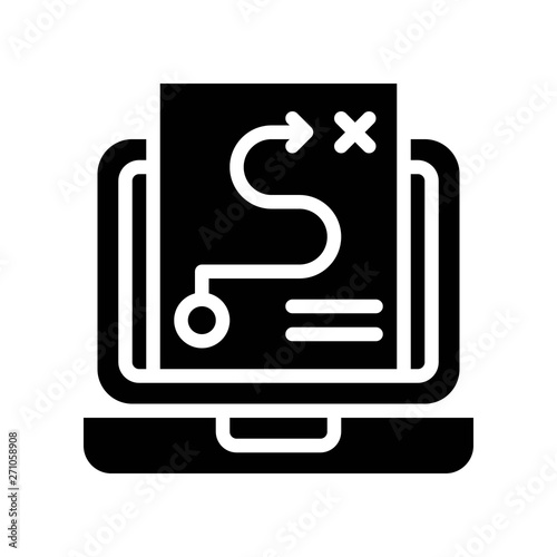 Business strategy vector  Digital marketing solid style icon