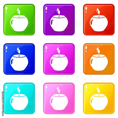 Candle spa icon. Simple illustration of candle spa vector icon for web
