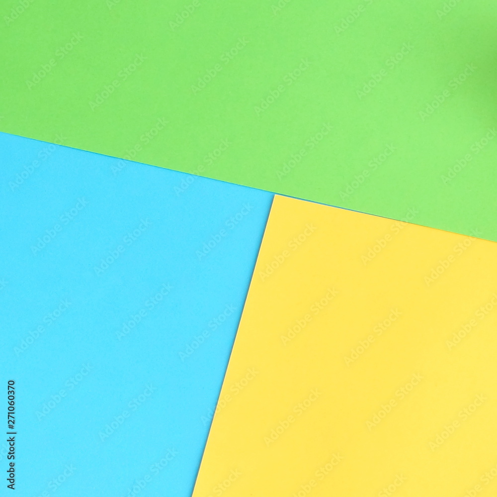 Abstract geometric paper background digital effect. Pale green, yellow , blue trend colors. Minimal fashion mock up concept. Flat lay, Top view. Copy space Abstract geometric paper background digital effect. Pale green, yellow , blue trend colors. Minimal fashion mock up concept. Flat lay, Top view. Copy space