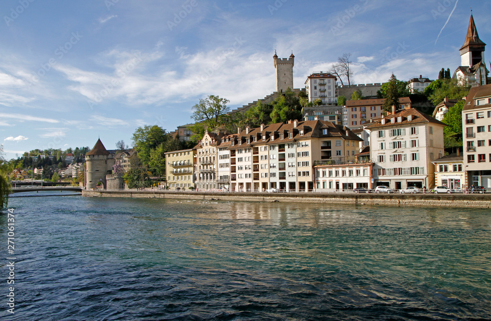 View on the river Reuss in Luzern