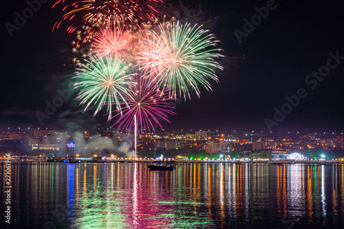 fireworks over the bay