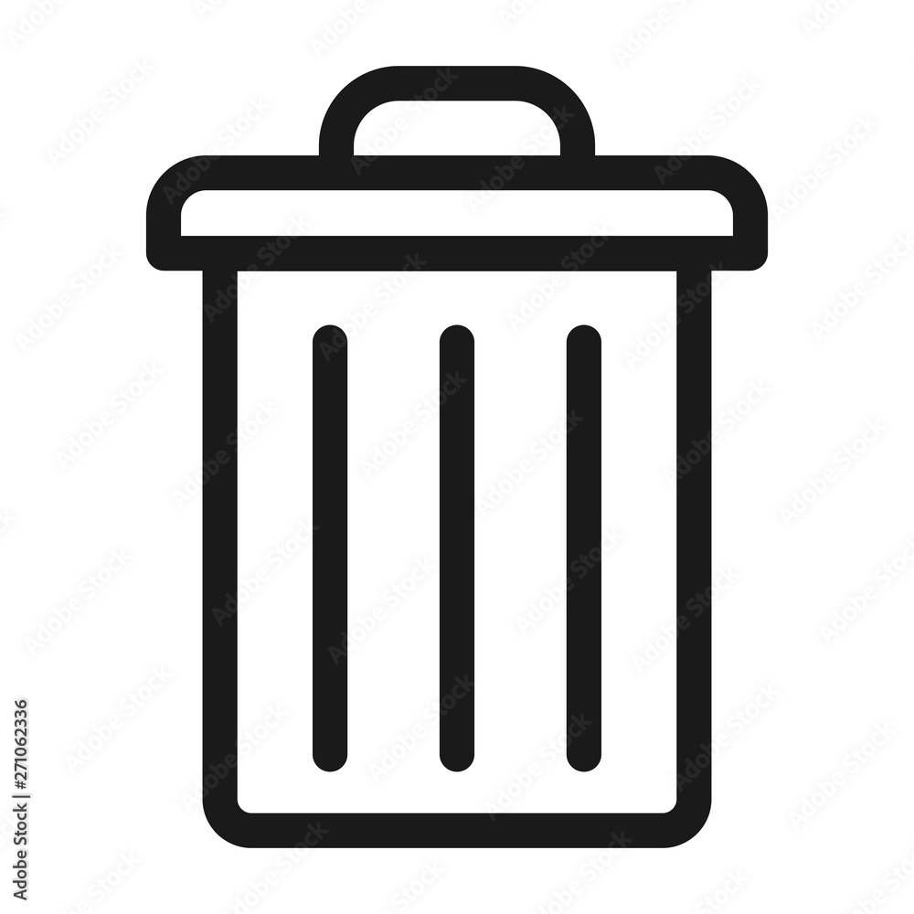 garbage, trash bin - minimal line web icon. simple vector illustration. concept for infographic, website or app. garbage, trash bin - minimal line web icon. simple vector illustration. concept for infographic, website or app.