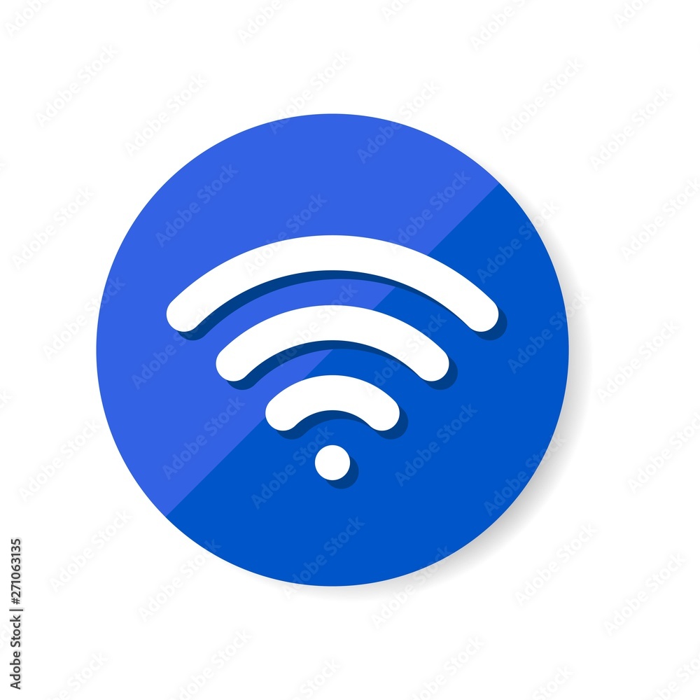 WiFi symbol icon, wireless local area networking vector WiFi symbol icon, wireless local area networking vector