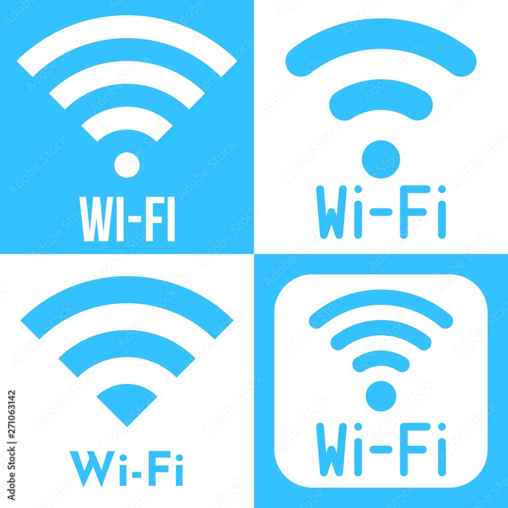 WiFi symbol icon, wireless local area networking vector WiFi symbol icon, wireless local area networking vector