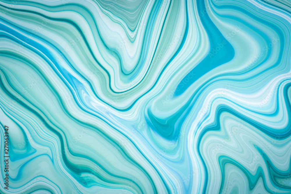 Naklejka premium Marble ink colorful. Blue marble pattern texture abstract background. can be used for background or wallpaper