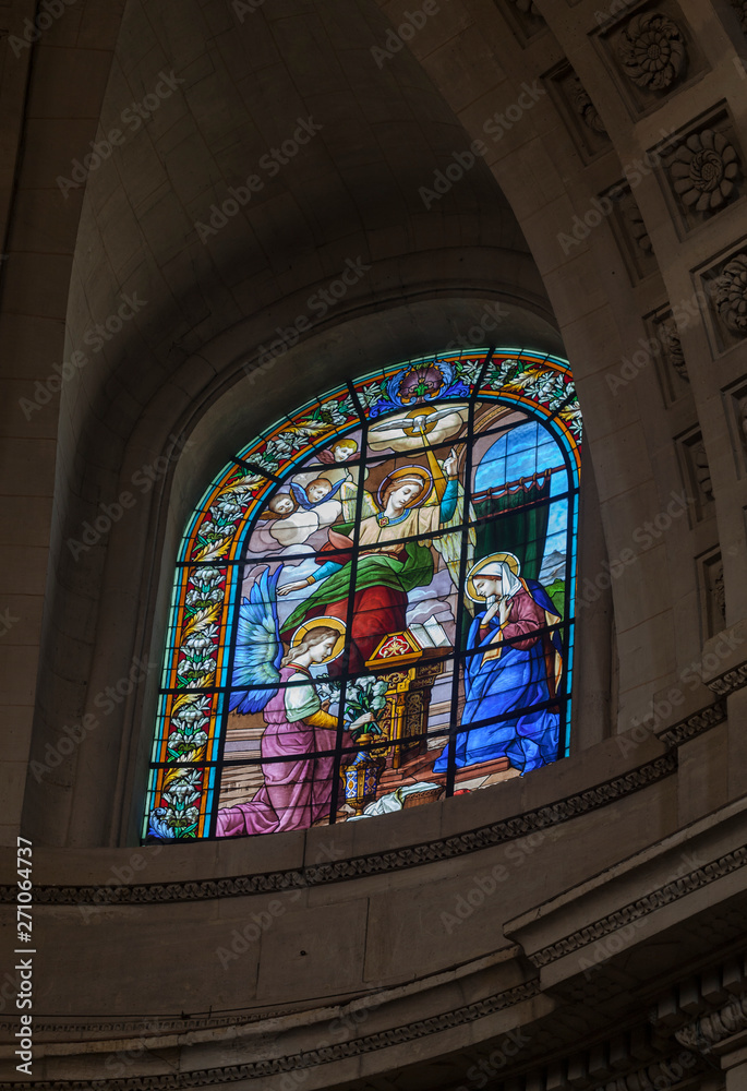Annunciation. Stained glass