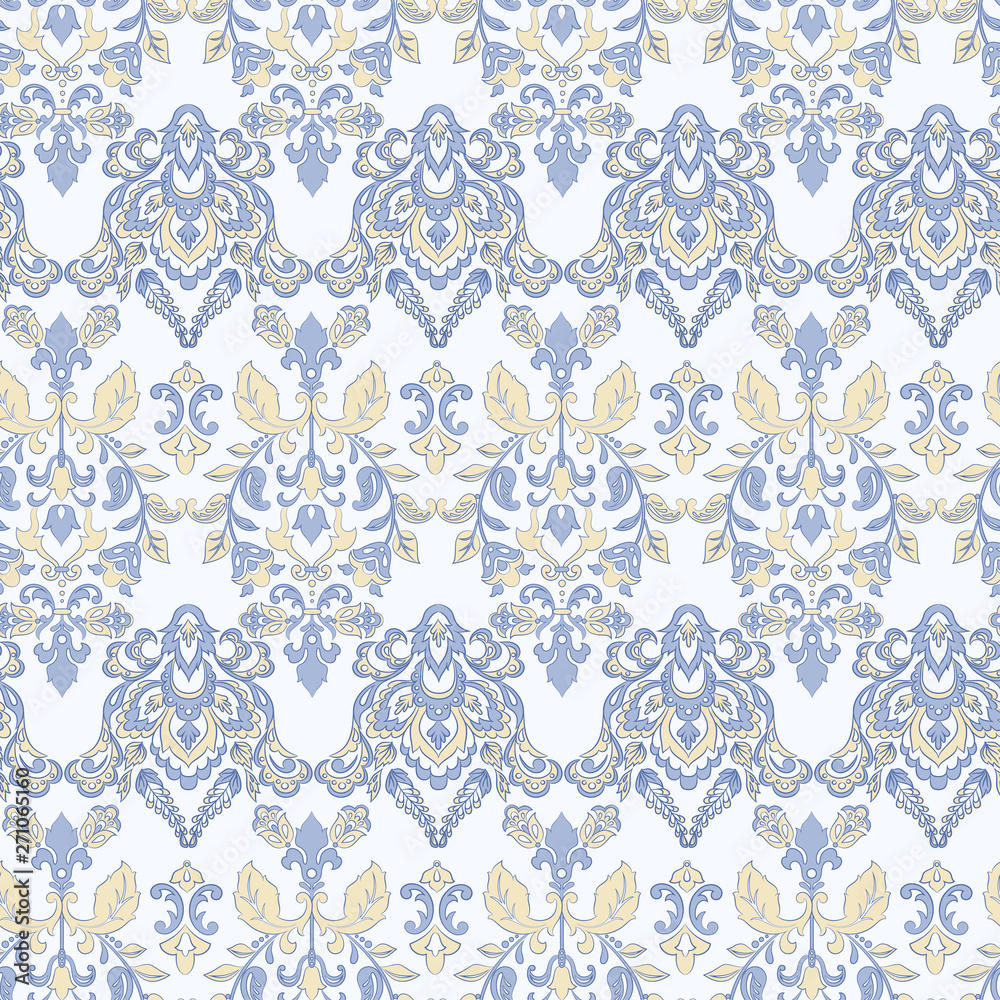 Vector Baroque floral pattern. classic floral ornament