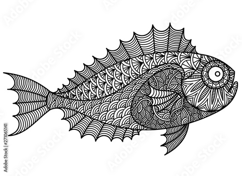 zentangle vector fish