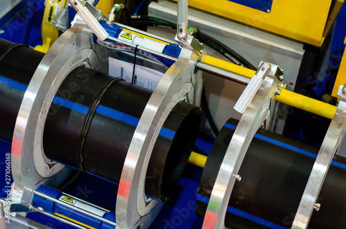 Fotografía Device of butt welding of the polymeric pipes.