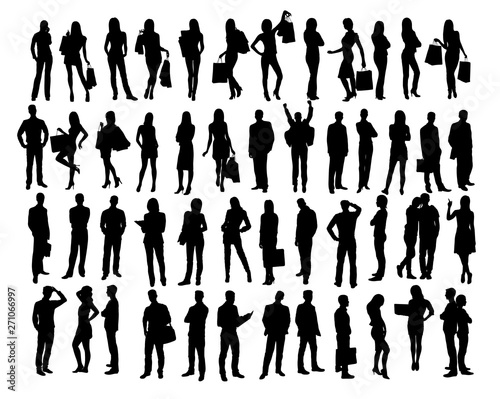 Business People  art vector silhouette design