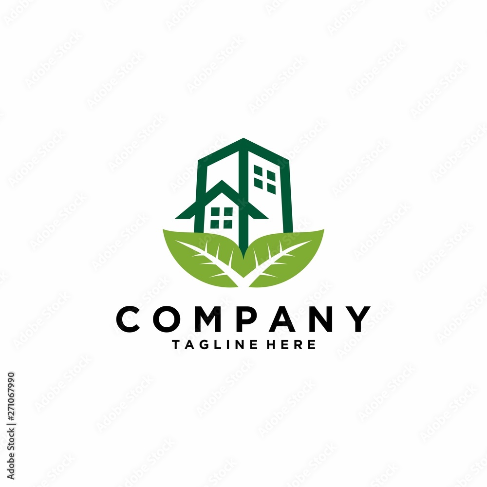 green building logo vector icon ilustration green building logo vector icon ilustration