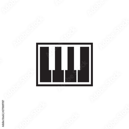 Piano icon logo design vector template