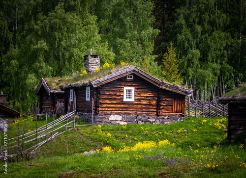 Old building in Lillehammer,  Oppland Norway photo