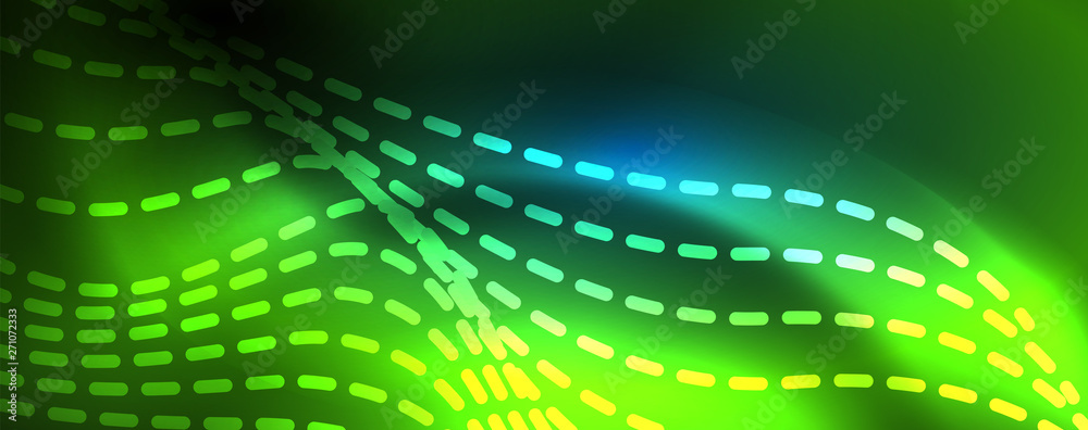 Smooth wave lines on blue neon color light background. Glowing abstract wave on dark, shiny motion, magic space light Smooth wave lines on blue neon color light background. Glowing abstract wave on dark, shiny motion, magic space light