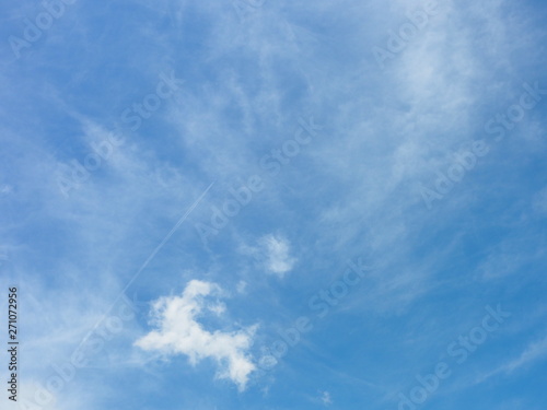 white clouds in the blue sky natural background beautiful nature