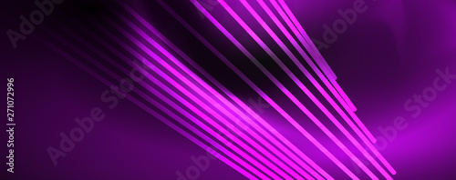 Shiny color neon light with lines  abstract wallpaper  shiny motion  magic space light. Techno abstract background