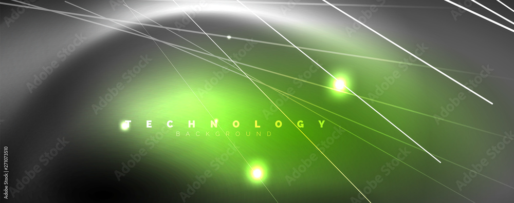 Color light with lines, outer space background, bright rays Color light with lines, outer space background, bright rays