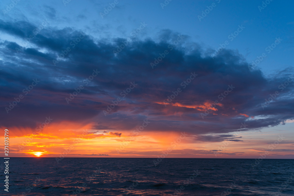 sunset over the sea sunset over the sea