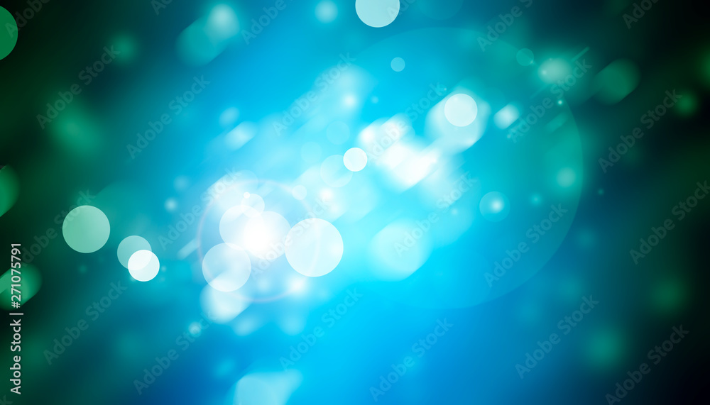 white bokeh blur background / Circle light on blue background / abstract light background white bokeh blur background / Circle light on blue background / abstract light background