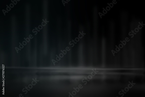 perspective floor backdrop black room studio with gray gradient spotlight backdrop background for display your product or artwork  © ooddysmile