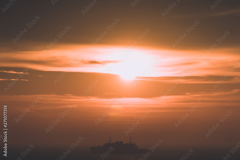 Puttgarden fehmarn sunset waterway ship