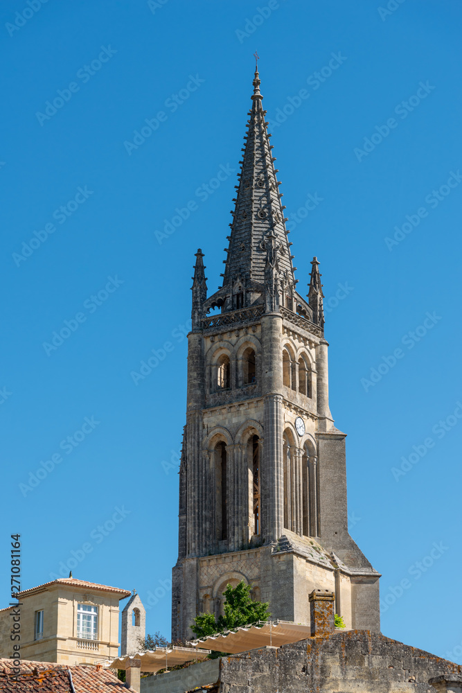 SAINT-EMILION (Gironde, France), l'église