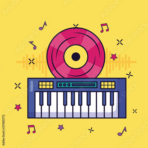 synthesizer music colorful background