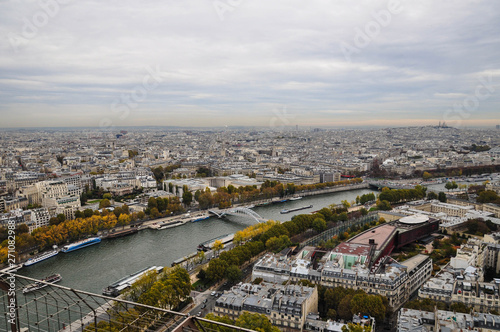 view from the top floor of the eiffel tower Paris © vincenzo