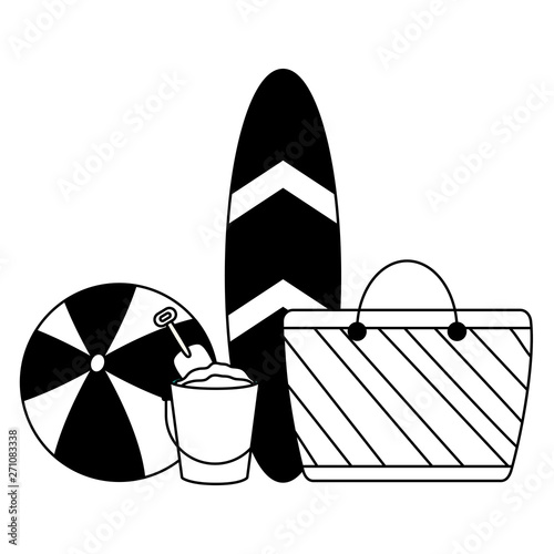 vacations surfboard bag ball bucket