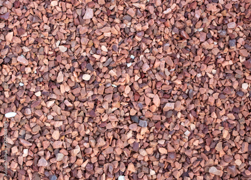 Red marble chips texture For use in landscape design, and decoration in floristics Red marble chips texture For use in landscape design, and decoration in floristics