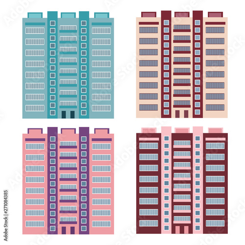 collection of high-rise houses for your design