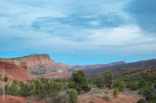 Capitol Reef valley after sunset