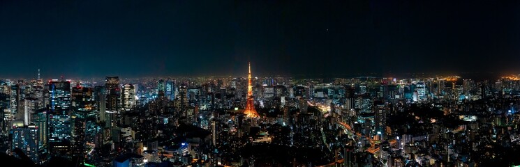 The most beautiful Viewpoint Tokyo tower in tokyo city ,japan.