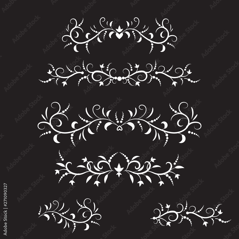 set of decorative elements