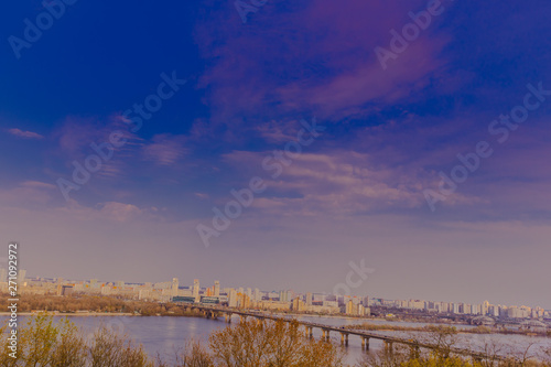 panoramic view on a city