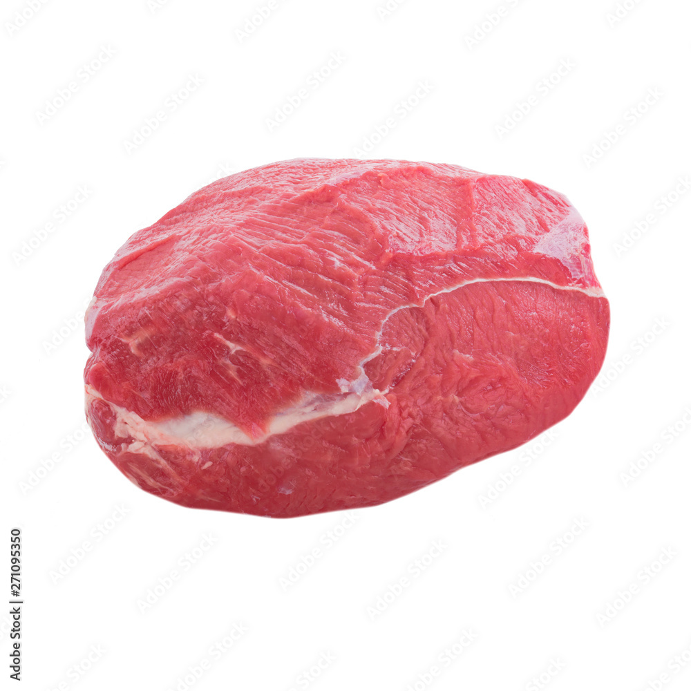 cut of fresh raw beef isolated on white background cut of fresh raw beef isolated on white background