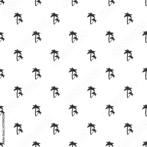 Tropical palm trees seamless pattern, flat design template, vector illustration © Denis Sined