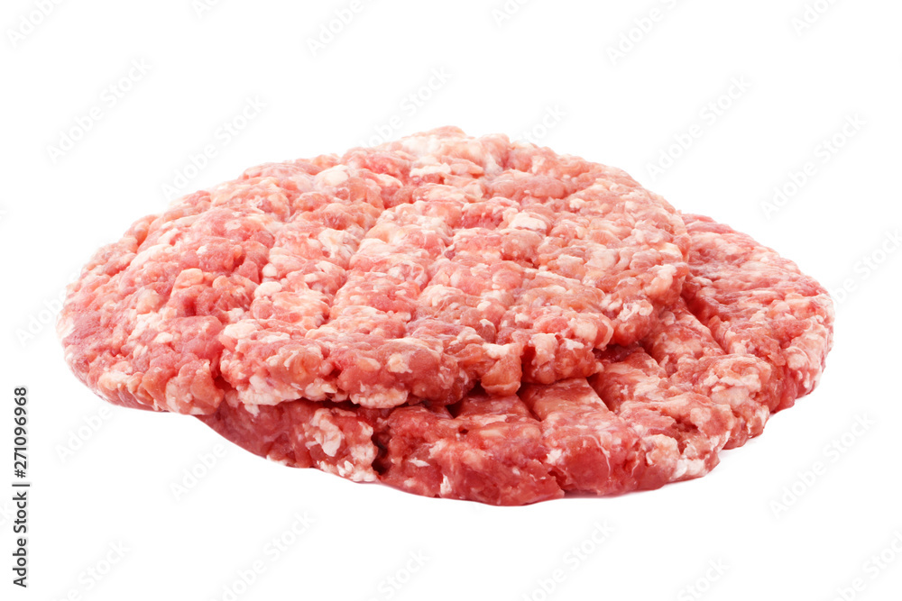 two hamburger isolated on white background two hamburger isolated on white background