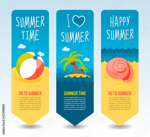 Travel and vacation vector banners