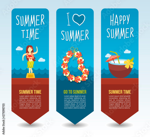 Travel and vacation vector banners