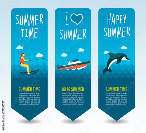 Travel and vacation vector banners