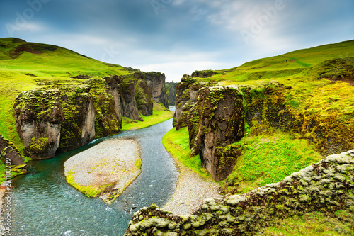 Obraz na plátně Fjadrargljufur canyon in southern Iceland