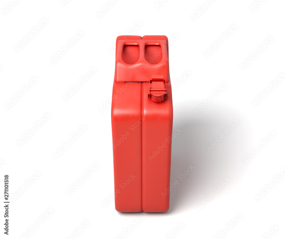 3d rendering of red gas can isolated on white background. 3d rendering of red gas can isolated on white background.