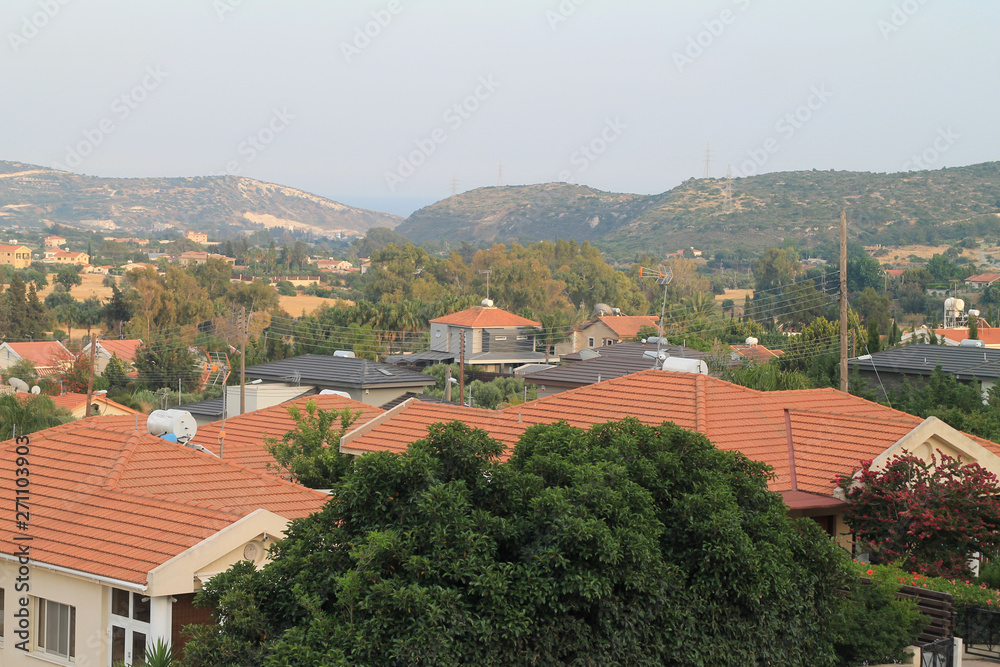 Tiled rooftops of mediterranean village