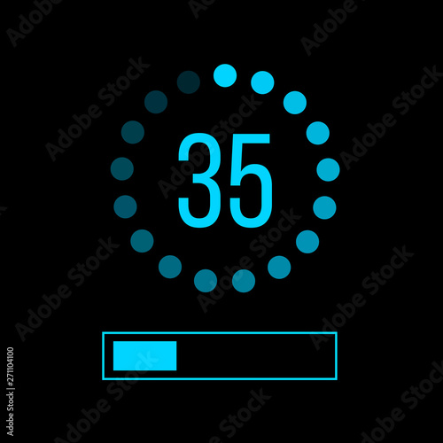 Load icon vector. System update. Loading vector. Loading bar icon. Vector illustration.