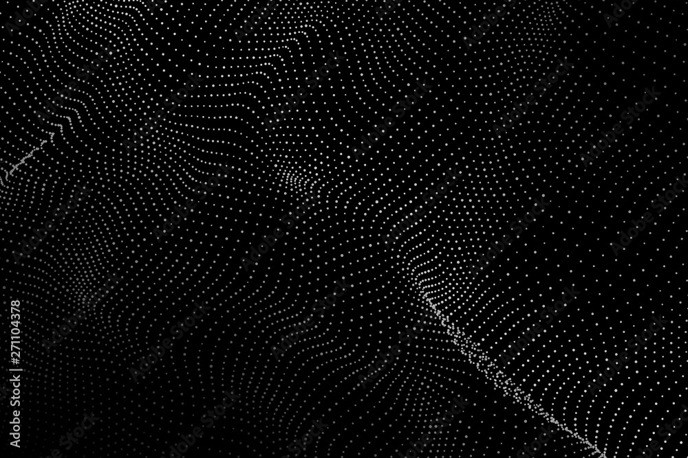 Wave 3d. Wave of particles. Futuristic point wave. Design for poster. Technology vector background. Vector illustration. Wave 3d. Wave of particles. Futuristic point wave. Design for poster. Technology vector background. Vector illustration.