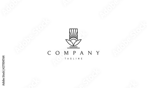 Eco Food Farm logo black vector logo design